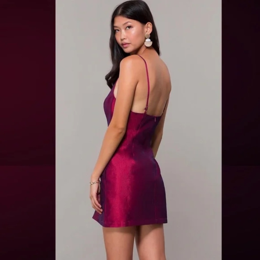 Luxxel V-Neck Holiday Party Dress - Picture 2 of 3